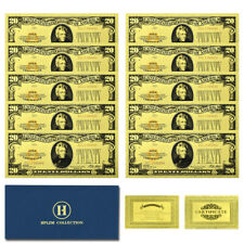 Billetes de oro de 10 piezas y sobre en dólares estadounidenses 20 tarjetas conmemorativas de recuerdo segunda mano  Embacar hacia Mexico