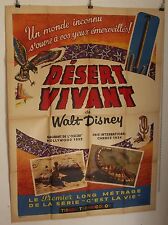 AFFICHE CINEMA : "Désert vivant" de Walt Disney 1953 d'occasion  Sault
