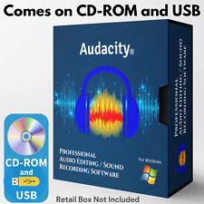 Audacity Professional Audio Music Editing - Recording - Beats for Windows CD/USB for sale  Shipping to South Africa