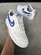Size 9.5 - Nike Air Force 1 '07 Cut Out Swoosh - Game Royal for sale  Shipping to South Africa