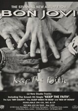 Bon Jovi - Keep The Faith - Full Size Magazine Advert comprar usado  Enviando para Brazil