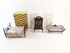 Dolls House Furniture Alberon & Concord - Bed, Chaise Lounges, Display Cabinet for sale  Shipping to South Africa