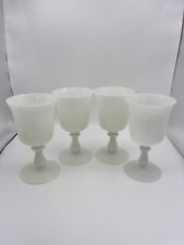 Vintage French Portieux Vallerysthal Opaline Wine Water Glasses (4) 6.5" 1930s for sale  Shipping to South Africa