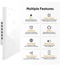 Interruptor de luz inteligente GuGar 1 via 3 gangues painel de toque, fio neutro necessário,... comprar usado  Enviando para Brazil