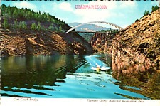 Cartão postal 4x6 UT carrinho Creek Bridge Flaming Gorge National Recreation Area barco comprar usado  Enviando para Brazil