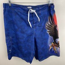 The Mountain Board Shorts Mens XL Blue American Eagle Elastic Wait Tie String for sale  Shipping to South Africa