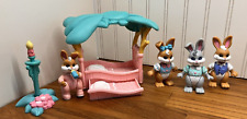Vintage Fisher Price HIDEAWAY HOLLOW Bunny Treehouse  Lot Bed + 4 Figures for sale  Shipping to South Africa