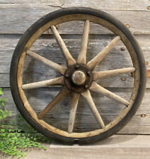 Roda de carroça antiga primitiva 11,5 polegadas de diâmetro carrinho de madeira original carrinho de cabra, usado comprar usado  Enviando para Brazil