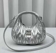 Mini bolsa MiuMiu, bolsa tiracolo Miu Wander, bolsa Hobo mini bolsa branca comprar usado  Enviando para Brazil