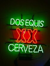 Novo Placa de Luz de Neon Cerveza XX Dos Equis 20"x16" Cerveja Homem Caverna Arte Vidro comprar usado  Enviando para Brazil