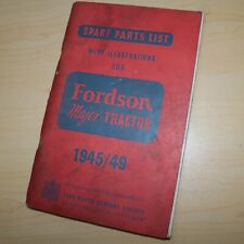 FORDSON MAJOR 1945 1949 Agricultural Tractor Parts Manual book catalog list farm for sale  Shipping to Canada