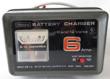 Cargador de batería vintage Sears 6 y 12 voltios 6 amperios 608.71517 *probado funcionando segunda mano  Embacar hacia Mexico