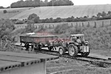 PHOTO  BALLAST TRACTOR ON THE TRACKS RELAYING, usato usato  Spedire a Italy