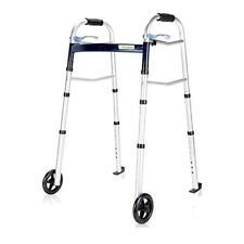 OasisSpace Aluminum Folding Walker w/ Trigger Release & Front 5” Wheels for sale  Shipping to South Africa