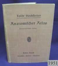 VINTAGE 1951 GERMAN MEDICAL HARDCOVER ATLAS BOOK – HUMAN ANATOMY for sale  Shipping to South Africa