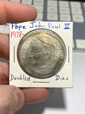 Medalla de doble troquel del Papa Juan Pablo II segunda mano  Embacar hacia Argentina