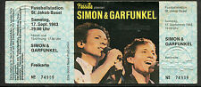 Ingresso para concerto Simon and Garfunkel 1983 não usado Basileia Suíça The Sound of Silence, usado comprar usado  Enviando para Brazil
