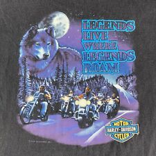 Used, Vintage Harley Davidson T-Shirt Men’s Large Legends Live Where Legends Roam 1991 for sale  Shipping to South Africa