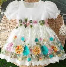 Usado, Vestido floral bordado talla 6-9 meses para niñas segunda mano  Embacar hacia Argentina