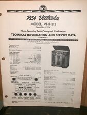 Manual de combinación de radio fonógrafo de grabación doméstica Rca Victor VHR-212 segunda mano  Embacar hacia Argentina