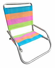 Vintage Retro Aluminum Low Profile Mesh Foldable Beach Lawn Pool Camping Chair for sale  Shipping to South Africa