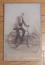 Foto antiga de cartão de armário ciclista ciclista homem corrida bicicleta segurança Dinamarca comprar usado  Enviando para Brazil