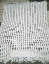 Vtg. afghan white for sale  Shipping to Ireland