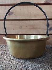 VINTAGE COPPER WITH BRASS WASH STEEL HANDLE COPPER POT FLOWER PLANT POT SHE SHED for sale  Shipping to South Africa