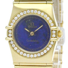 Relógio feminino OMEGA Constellation diamante lápis-lazúli ouro 18K 895.1081 BF570014 comprar usado  Enviando para Brazil