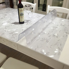 Toalha de mesa PVC transparente impermeável antiderrapante tapete óleo vidro toalha de mesa comprar usado  Enviando para Brazil