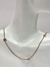 Used, 9ct Yellow Gold Necklace 1.69gm Elegant Floral Links Details Hallmarked  for sale  Shipping to South Africa