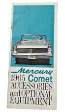 1965 Mercury Comet Accessories and Optional Equipment Factory Sales Brochure for sale  Shipping to South Africa