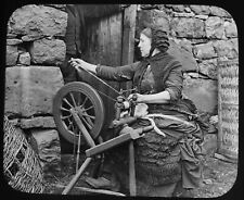Woman spinning wool for sale  HAYLE