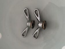 Pair Genuine vintage Coachbuilt Pram Silvercross Marmet Chrome Wing Nut Screw for sale  Shipping to South Africa