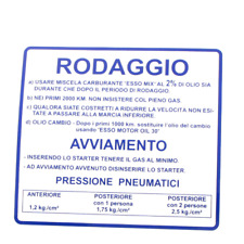 Adesivo Running-In Para PIAGGIO Vespa Px 200 Super 150 Ts Sprint GTR 125 What's 1, usado comprar usado  Enviando para Brazil