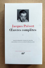 Jacques prévert. oeuvres d'occasion  France
