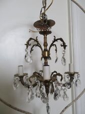 LINDO Candelabro Antigo Vintage BABY PETITE 4 Luzes Lotes de Cristais comprar usado  Enviando para Brazil