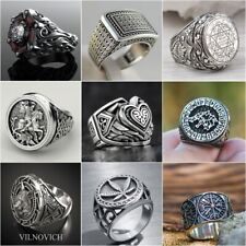 Anel viking masculino da moda punk anéis de aço inoxidável joias de festa presente tamanho 7-13 comprar usado  Enviando para Brazil