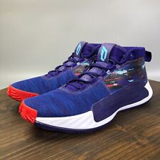 Tênis de basquete esportivo Adidas Dame 5 masculino tamanho 12 azul comprar usado  Enviando para Brazil