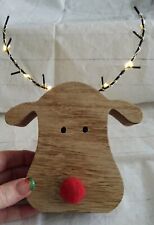 Reindeer wooden decoration for sale  NOTTINGHAM