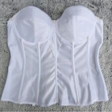 Dominique Intimate Apparel Bustier Corset Top White 38C Shapewear Waist Trainer for sale  Shipping to South Africa