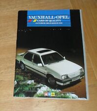 Vauxhall brochure 1986 for sale  FAREHAM