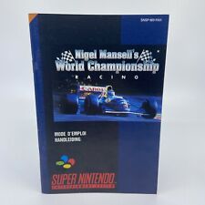 Notice Super Nintendo SNES Nigel Mansell’s World Championship Racing Version FAH comprar usado  Enviando para Brazil