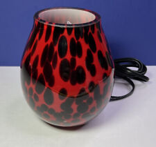 Abajur de mesa de vidro soprado vermelho seixo vidro grosso abajur de cabeceira 5,75" x 5" comprar usado  Enviando para Brazil