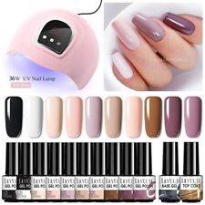 10Pcs Gel Nail Polish Set With UV Lamp Nude Gel Semi Permanent Hybrid Varnish for sale  Shipping to South Africa
