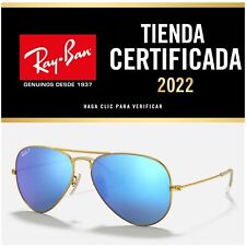 Usado, Gafas De Sol RAY BAN AVIATOR  RB3025 112/4L Matte Gold Blue Flash Polarized New segunda mano  Embacar hacia Argentina