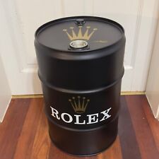 Rolex decorative barrel sculpture steel barrel oil barrel 59 cm logo decoration by black for sale  Shipping to South Africa