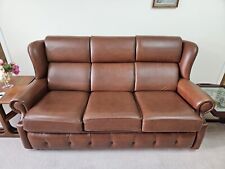 Seater brown leather for sale  UK