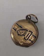 Antiguo medallón relleno de oro y hebilla esmaltado de la era de la Guerra Civil y fotografía ambrotipo  segunda mano  Embacar hacia Mexico