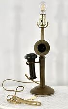 Antique Western Electric Brass Candlestick Telephone Phone Lamp/Working/No Shade for sale  Shipping to South Africa